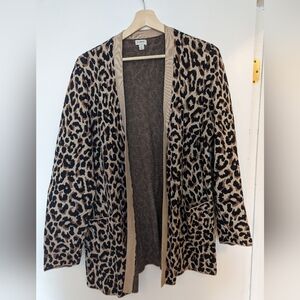 J.Crew Leopard Cardigan XL
